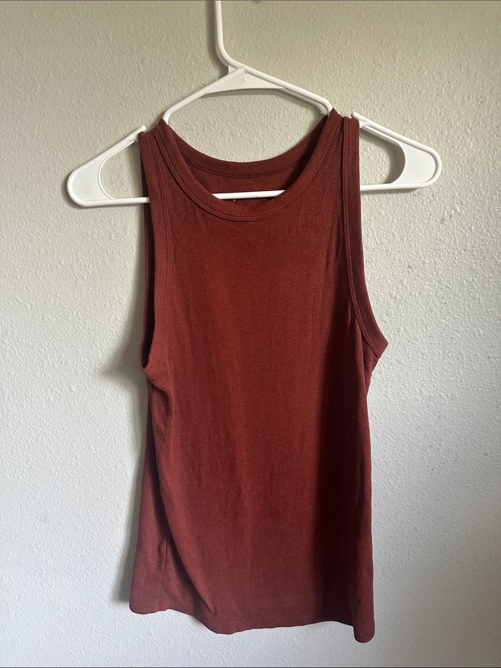 a new day Women's Rust Red Tank Top - Sleeveless Rib Knit